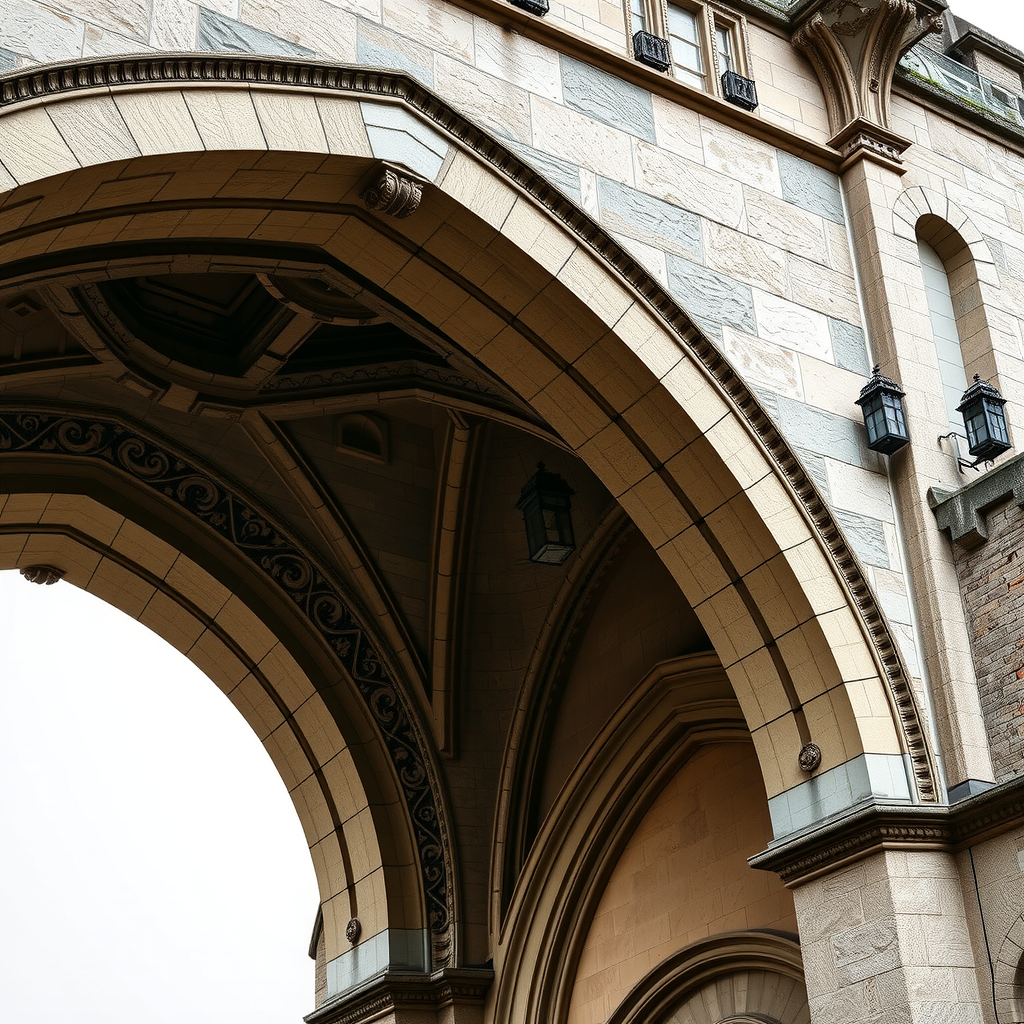Detailed view of the historic bridge's Gothic stone arches with ornamental carvings and medieval engineering features, showcasing 600-year-old architectural craftsmanship